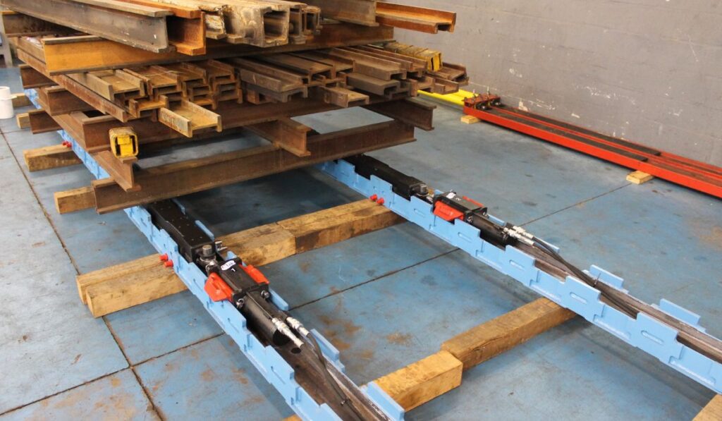 Trilhos como suporte para carga elevada