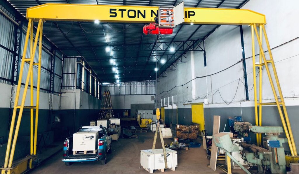 Trilhos usados para pórtico