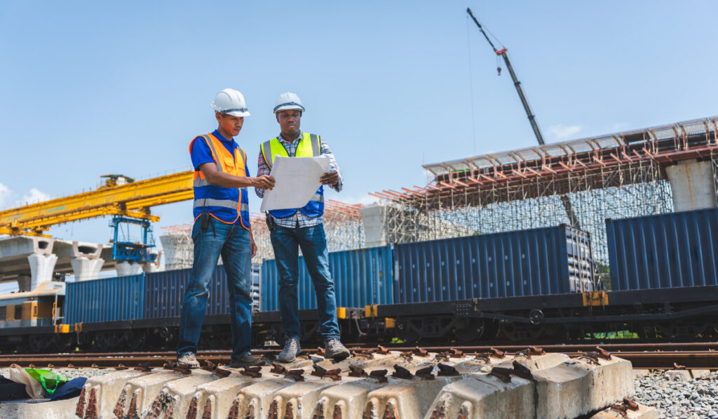 Trilhos de trem para estruturas de contenção